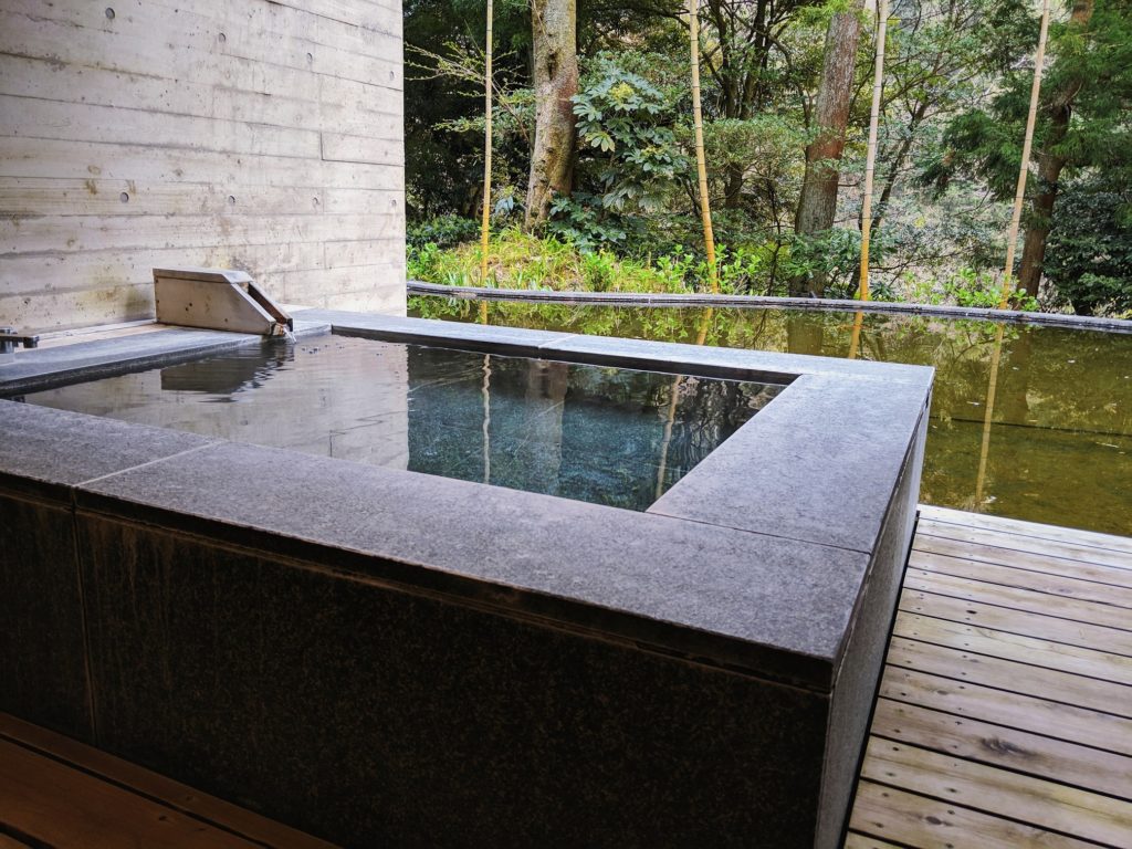 Private open-air bath at Kinnotake Tonosawa