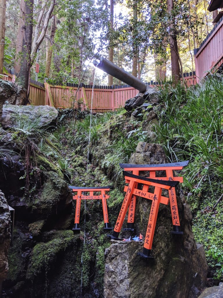 Hidden water feature at along the Fushimi Inari hike