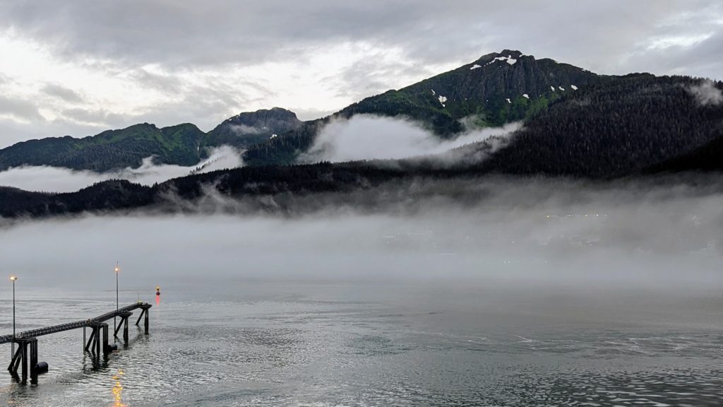 Gastineau Channel from the AJ dock in Juneau Alaska