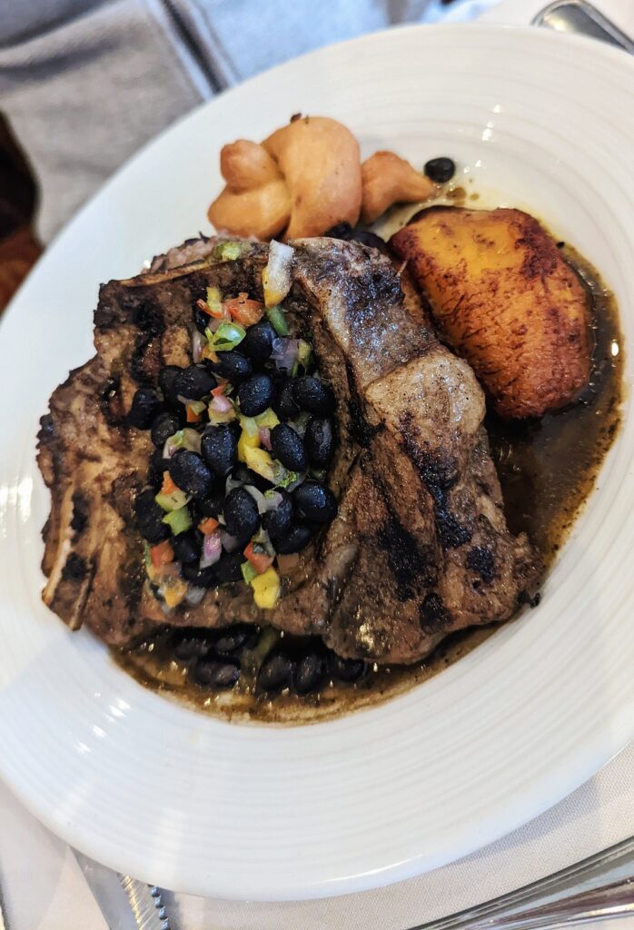 Pork Chop in the main dining room on Serenade of the Seas