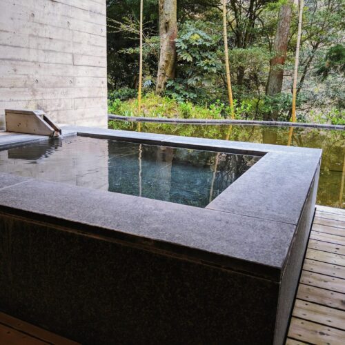 Private open-air bath at Kinnotake Tonosawa